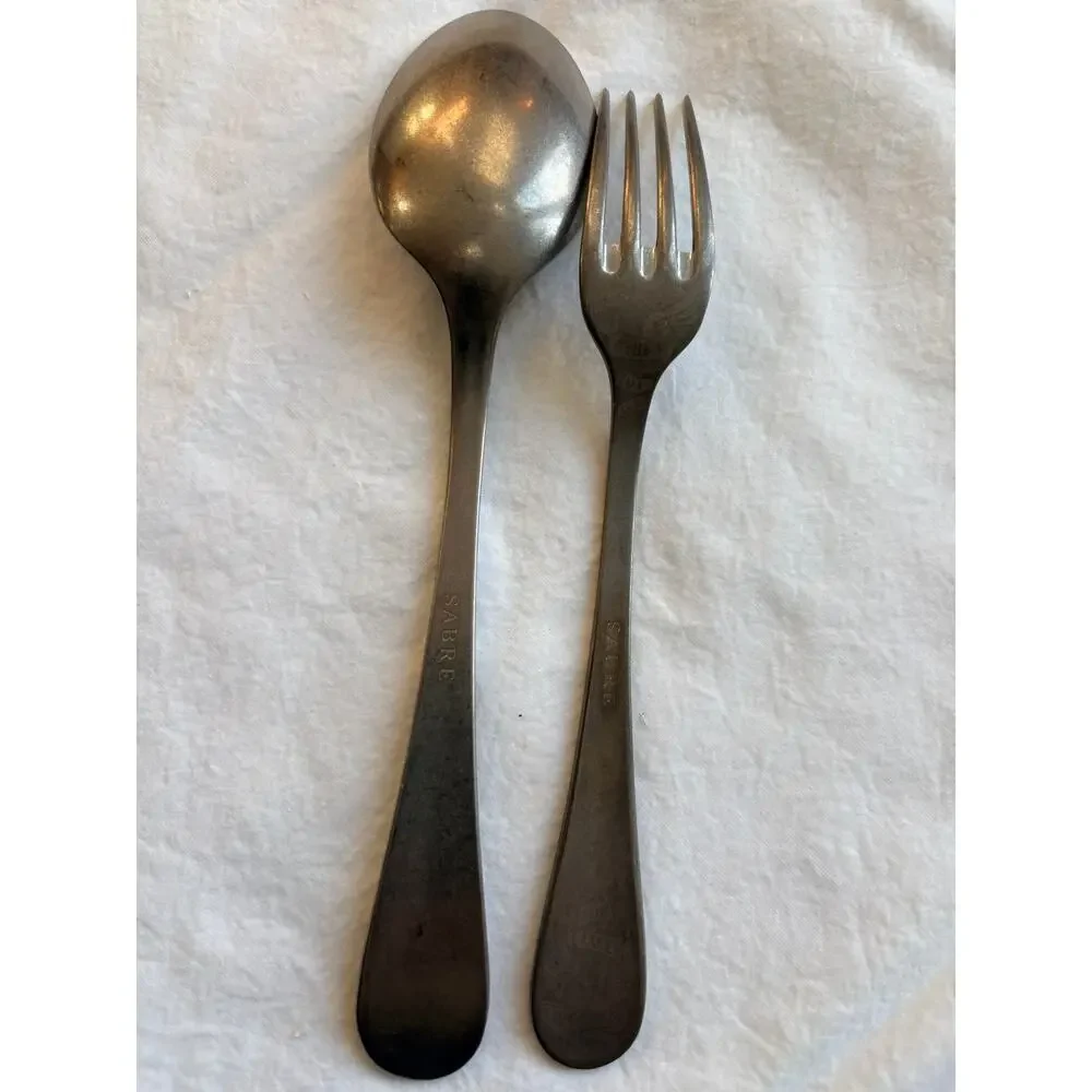 NEW Sabre Paris Marius Stainless Steel Soup Spoon & Dinner Fork Set